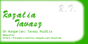 rozalia tavasz business card