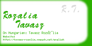 rozalia tavasz business card